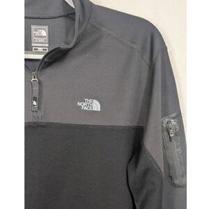 The North Face Flight Series Pullover Mens M Gray Black VaporWick 1/4 Zip